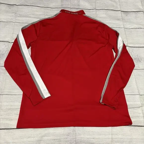 Colosseum Ohio State Buckeyes Mens Size Large Quarter Zip Pullover Shirt